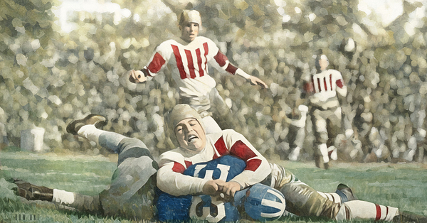 1934 Kentucky Wildcats at Cincinnati Bearcats Football Art  Print