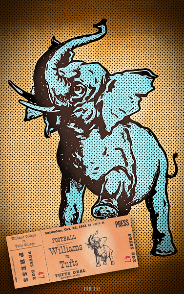 1961 Tufts Football Ticket Art Print
