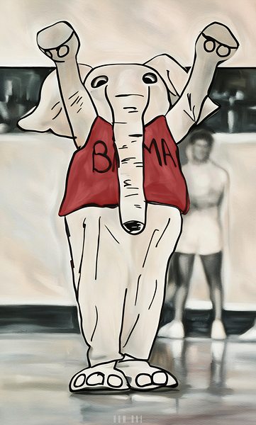 1987 Alabama Mascot Art Print
