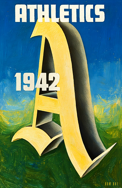 1942 Philadelphia Athletics Cover Art  Print