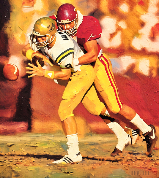 1987 USC Trojans Football Defense Art Print