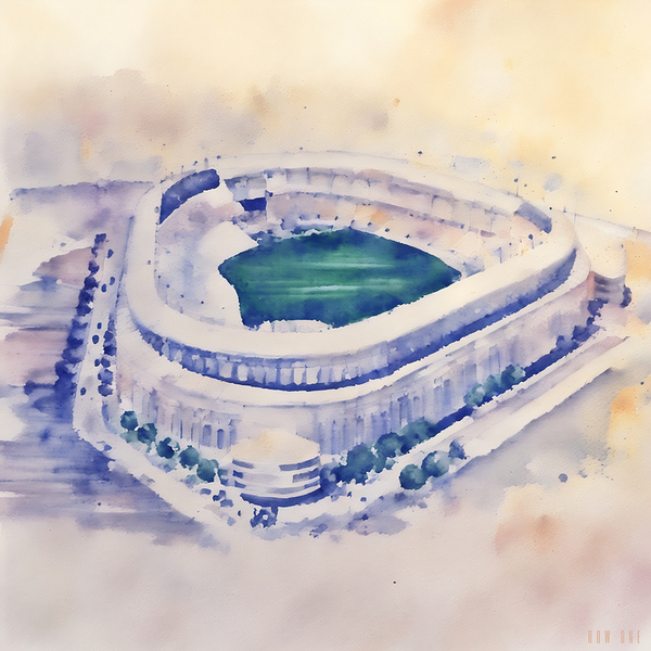 Yankee Stadium Watercolor Print
