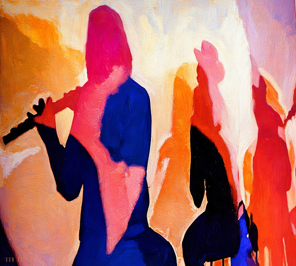1973 Musicians Abstract Art Print