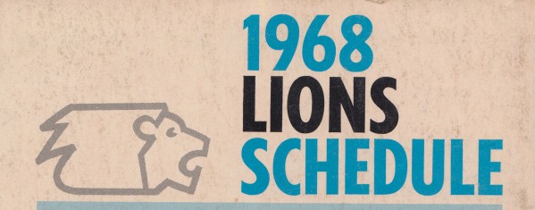 Detroit Lions Schedule Art Print