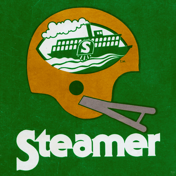 1975 Shreveport Steamer Football Helmet Art Print