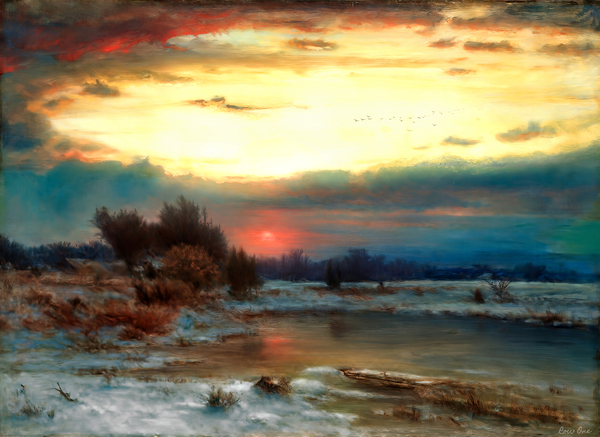 A Winter Sky by George Inness Print