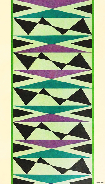 abstract pattern green purple Print