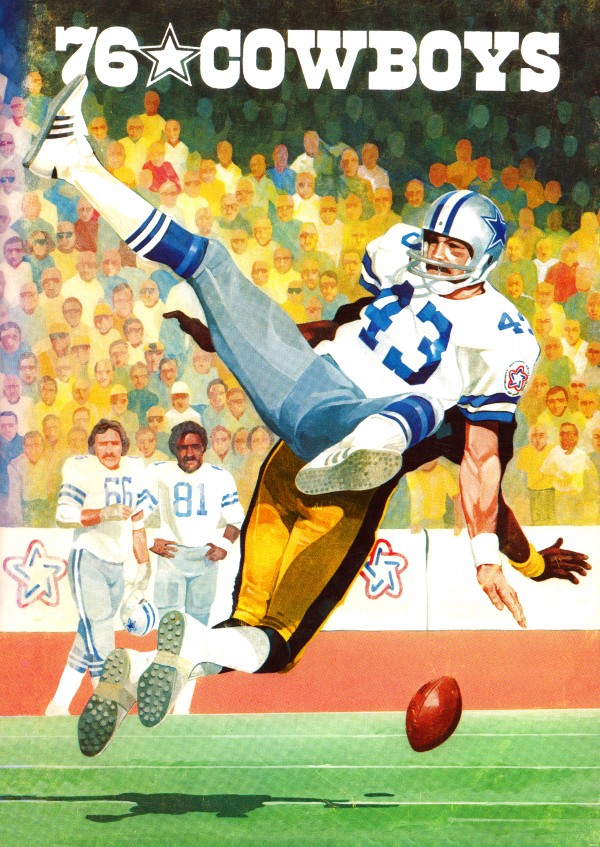 1976 Dallas Cowboys Retro Football Art Print