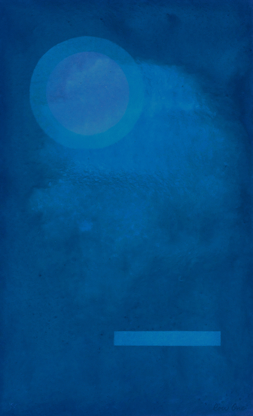 Circle and Rectangle in Blue Print