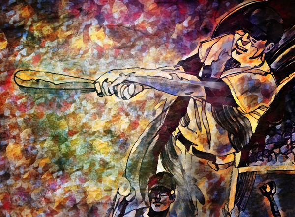 Abstract Baseball Painting Print