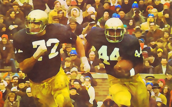 Saturday Scamper Notre Dame Football Art Print