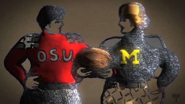 1901 Ohio State Michigan Football Art Remix Print