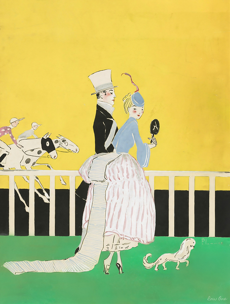 couple at the races ethel plummer 1916  Print