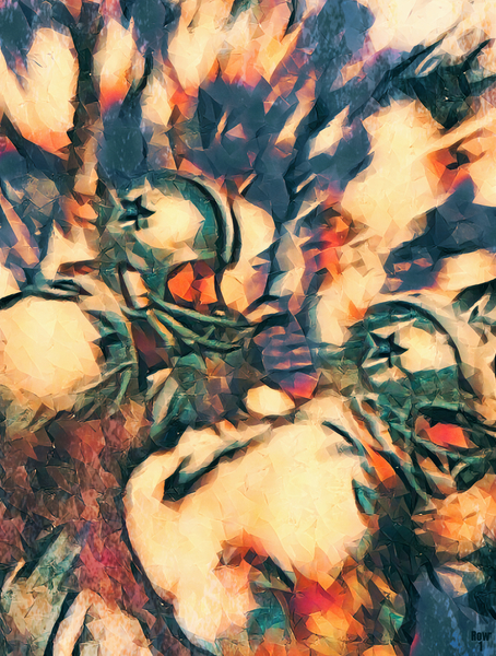 Dallas Cowboys Throwback Abstract Art Print