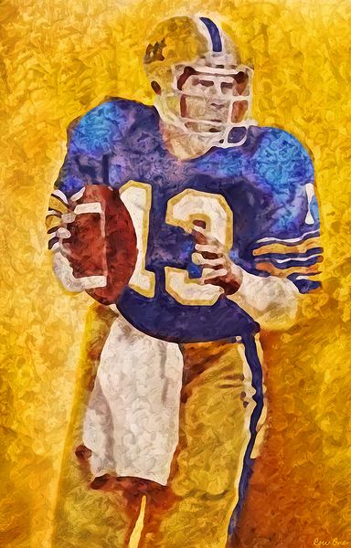 dan marino pitt panthers football art Print