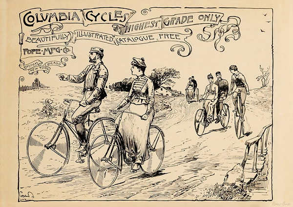 early 1900s columbia cycles ad Print