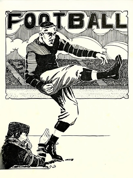early 1900s football kicker Print