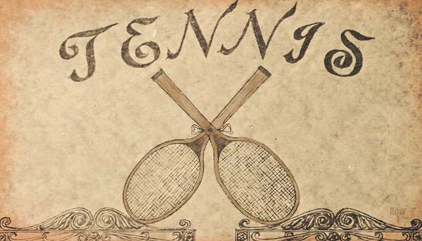 early 1900s tennis art  Print