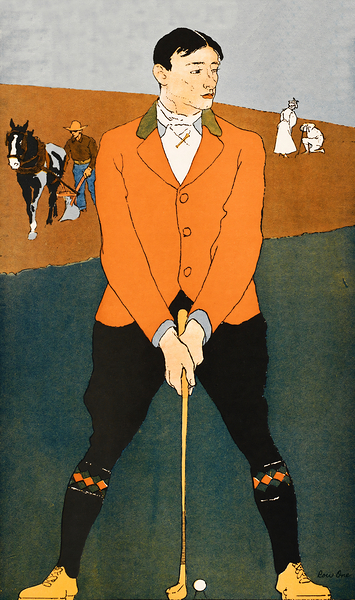 edward penfield golf art 1898 Print