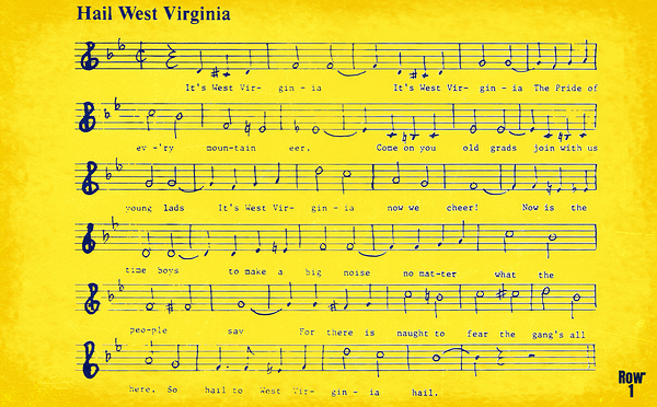 hail west virginia fight song wall art Print