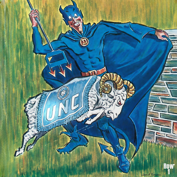 John Furlow Duke UNC Cartoon Art Print