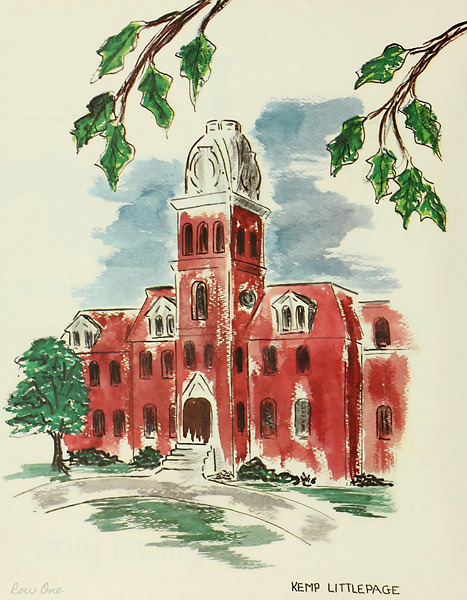 Kemp Littlepage 1960s West Virginia University Campus Art Print