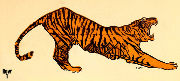 Early 1900s Mascot Tiger Art Print