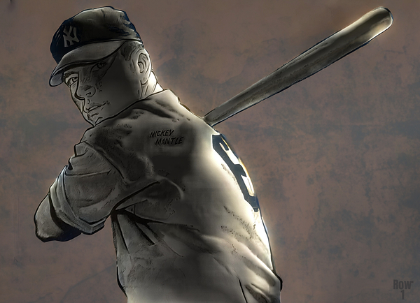 Mickey Mantle Rookie Art Print