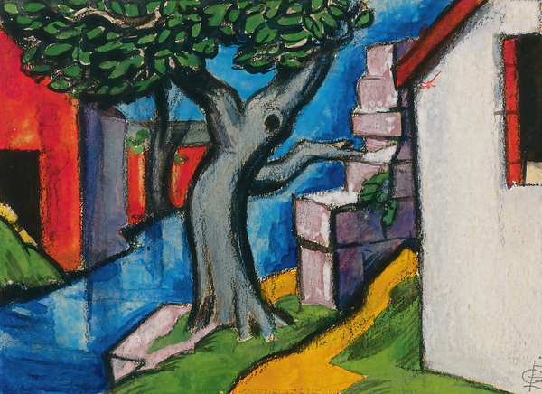 mystic tree 1919 oscar bluemner Print