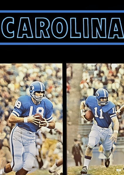 1967 North Carolina Football Art Remix Print