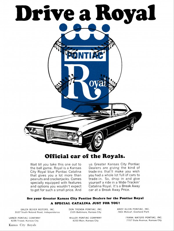 pontiac car ad kansas city royals poster Print