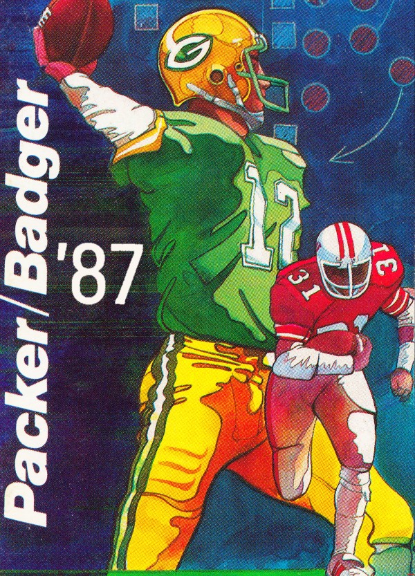 retro sports poster 1987 packer badger (1) Print