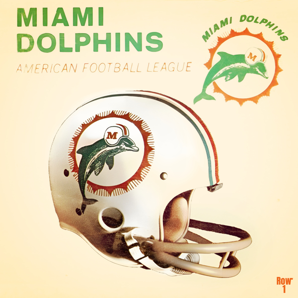 Retro Miami Dolphins Helmet Art Print