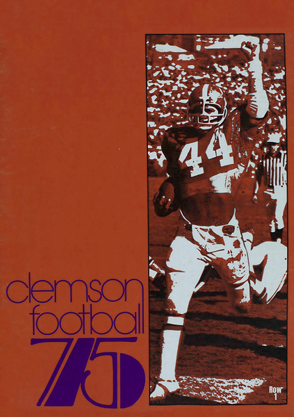 retro remix 1975 clemson football art Print