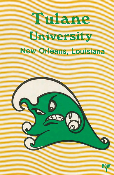 retro tulane throwback football art Print