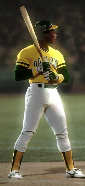 Rickey Henderson Night At Bat Print