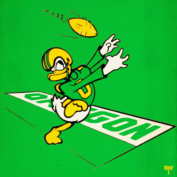 Oregon Duck Throwback Cartoon Art Print