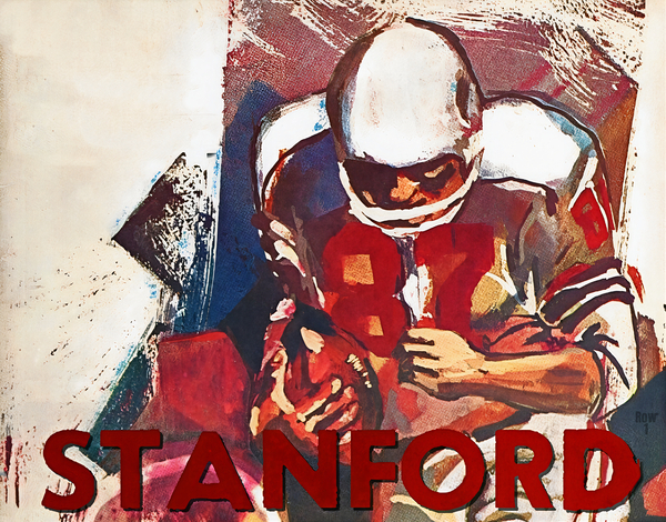 Sixties Stanford Football Art Print