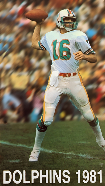 1981 Miami Dolphins Throwback Art Print