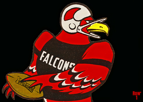 Throwback Atlanta Falcons Cartoon Art Print