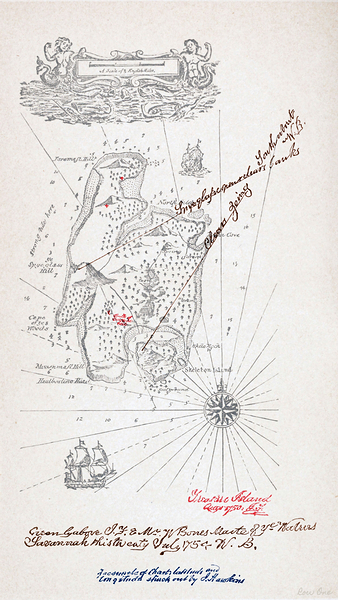 Treasure Island Map Wall Art Print