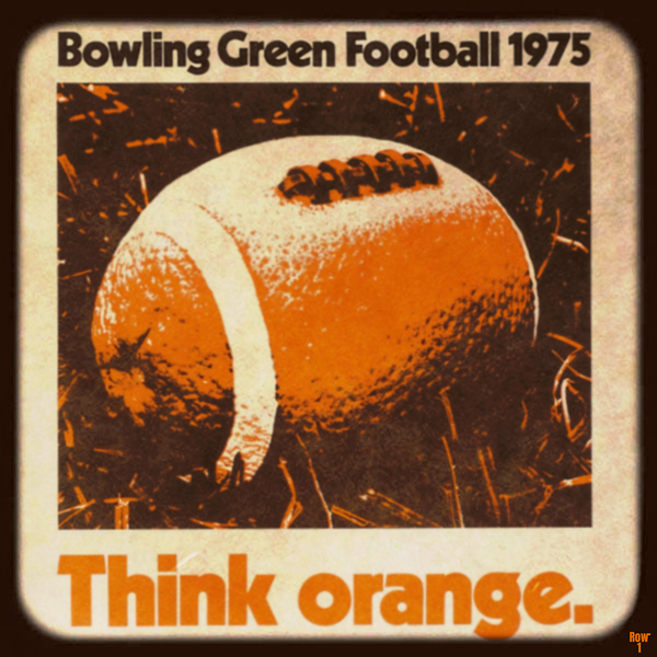 viewfinder slide art 1975 bowling green football. Print