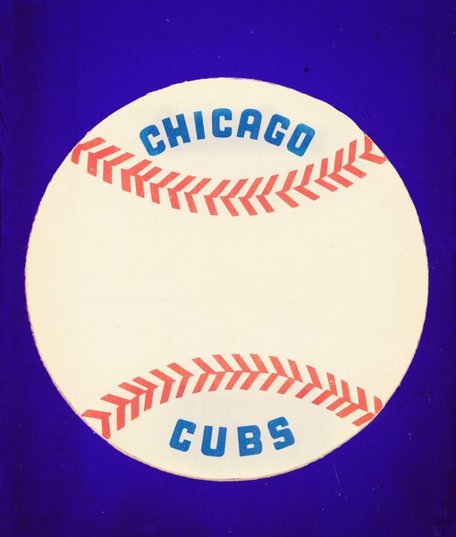 Vintage Chicago Cubs Baseball Wall Art Print
