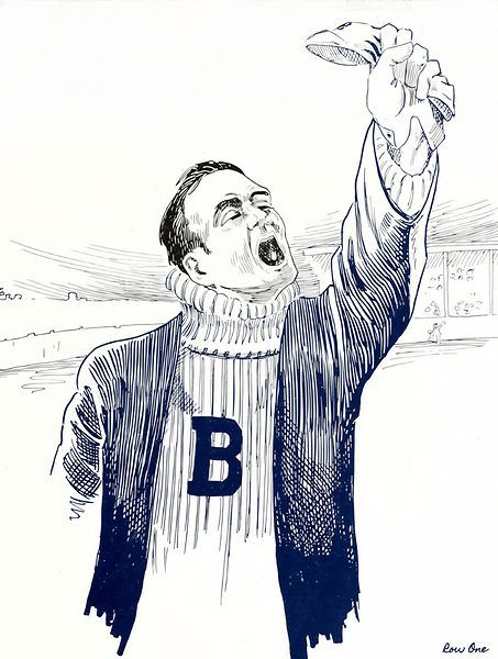 vintage butler bulldog fan art early 1900s Print