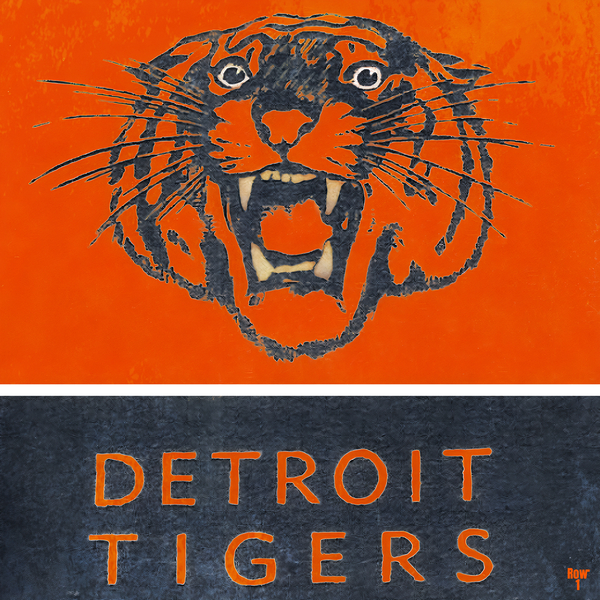 Vintage Detroit Tigers Art  Print