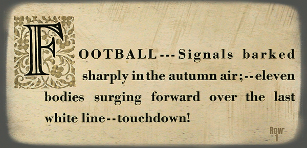 Vintage Football Word Art Print