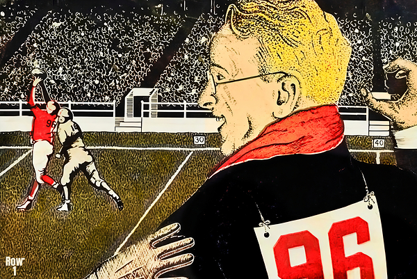 vintage football sideline art  Print