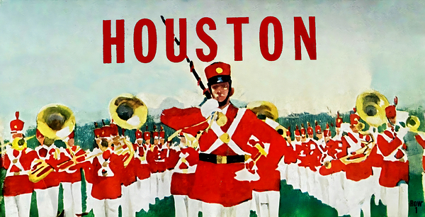 vintage houston marching band art  Print