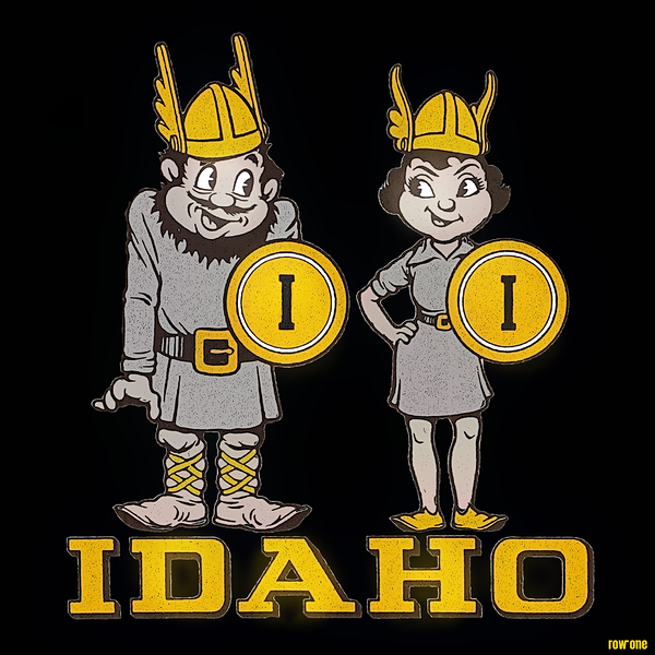 Vintage Idaho Vandals Cartoon Couple Art Print