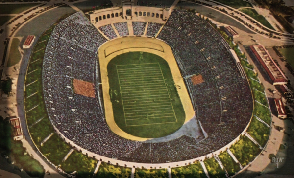 vintage los angeles coliseum viewfinder slide art Print
